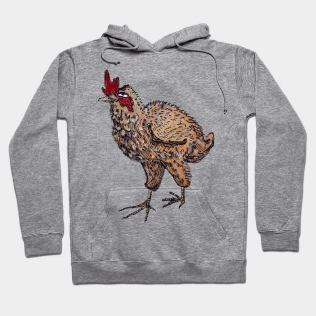 Chicken Chicken Bock Bock Hoodie by Animal Surrealism